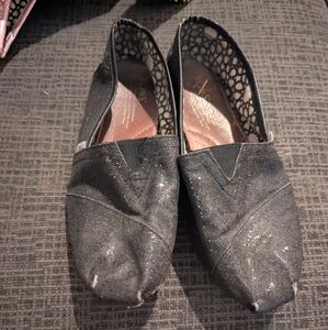Toms Black Sparkle Women's shoes Size 9